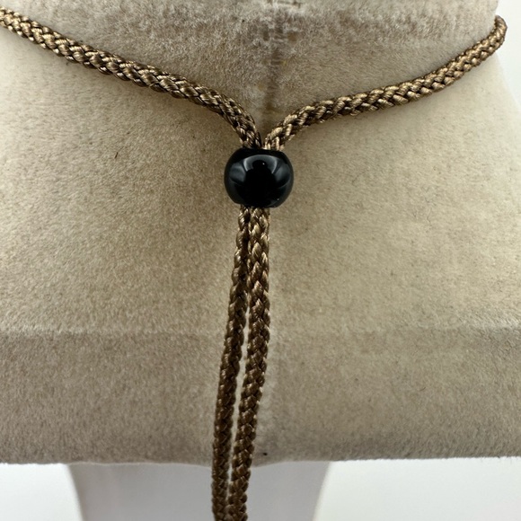 Coral Fossil Monkey Pendant Necklace Sterling Silver Accent on Adjustable Rope - Picture 9 of 9